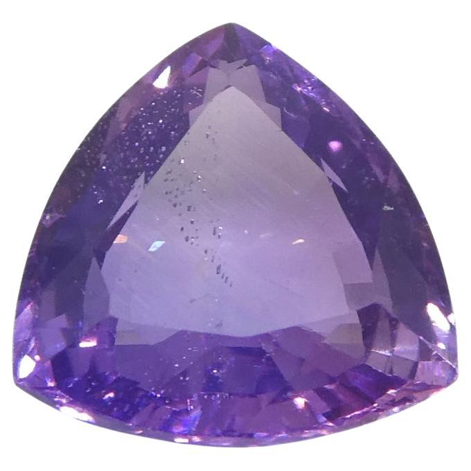 1.13ct Trillion Purple Sapphire from East Africa, Unheated For Sale