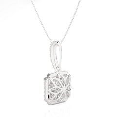 Pendentif grappe coussin Moonlight en or blanc 14 carats et diamants de 1,14 carat