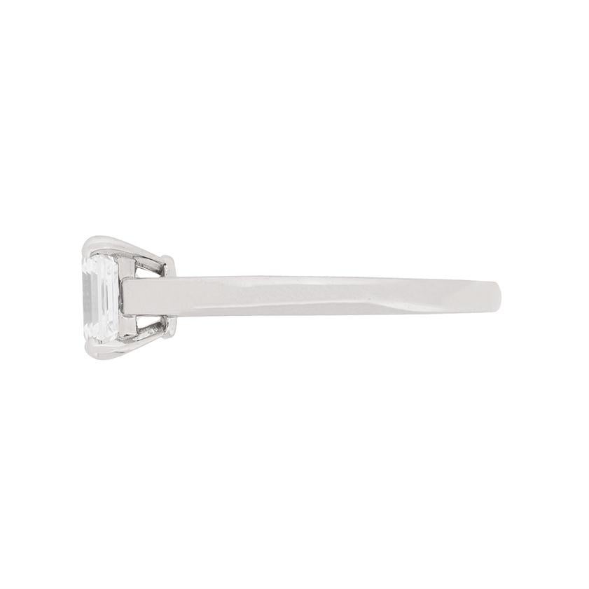 emerald cut diamond solitaire