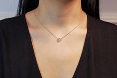 Roman Malakov 1.14 Carats Heart Shape Diamond Solitaire Pendant Necklace