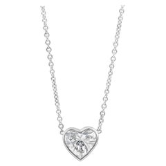 1.14 Carat Heart Shape Diamond Solitaire Pendant Necklace