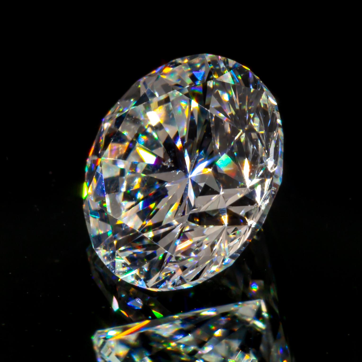 Moderne Diamant taille ronde brillant de 1,14 carat non serti H/ SI1 certifié GIA en vente