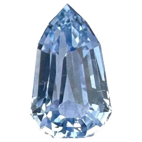 1.14 carat, non heat treated, shield cut Sri Lankan sapphire For Sale
