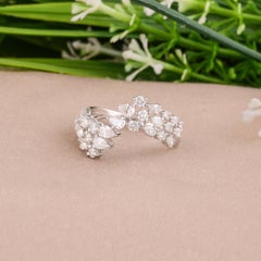 1.14 Carat SI/H Pear Round Brilliant Cut Diamond Wrap Ring 14 Karat White Gold