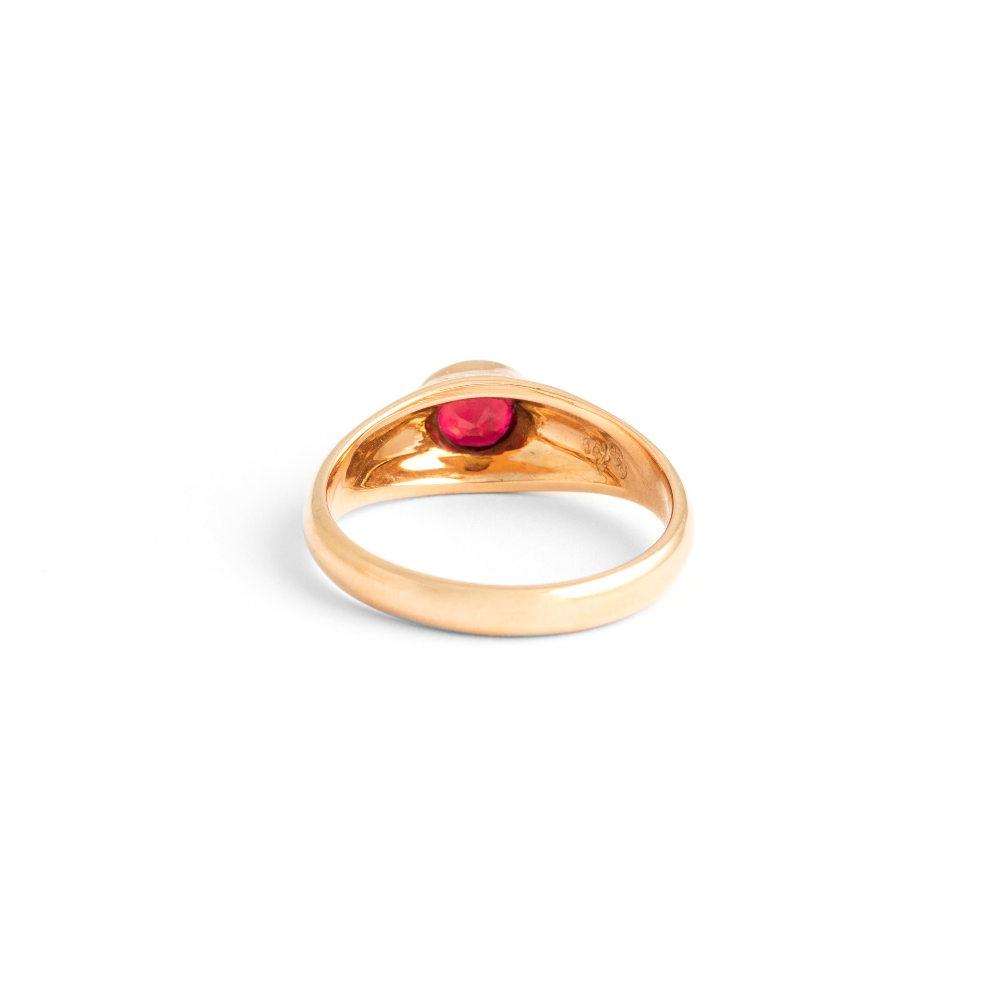 1.14 Carat Spinel Gold Ring In New Condition For Sale In Geneva, CH