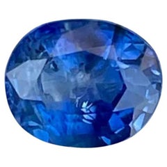 1.14 Carats Blue Sapphire Stone Oval Cut Sri Lankan Gemstone
