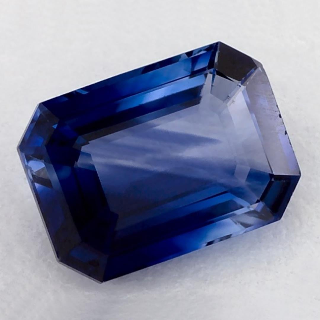 Taille octogone Pierre précieuse taille octogonale saphir bleu 1.14 carat en vente
