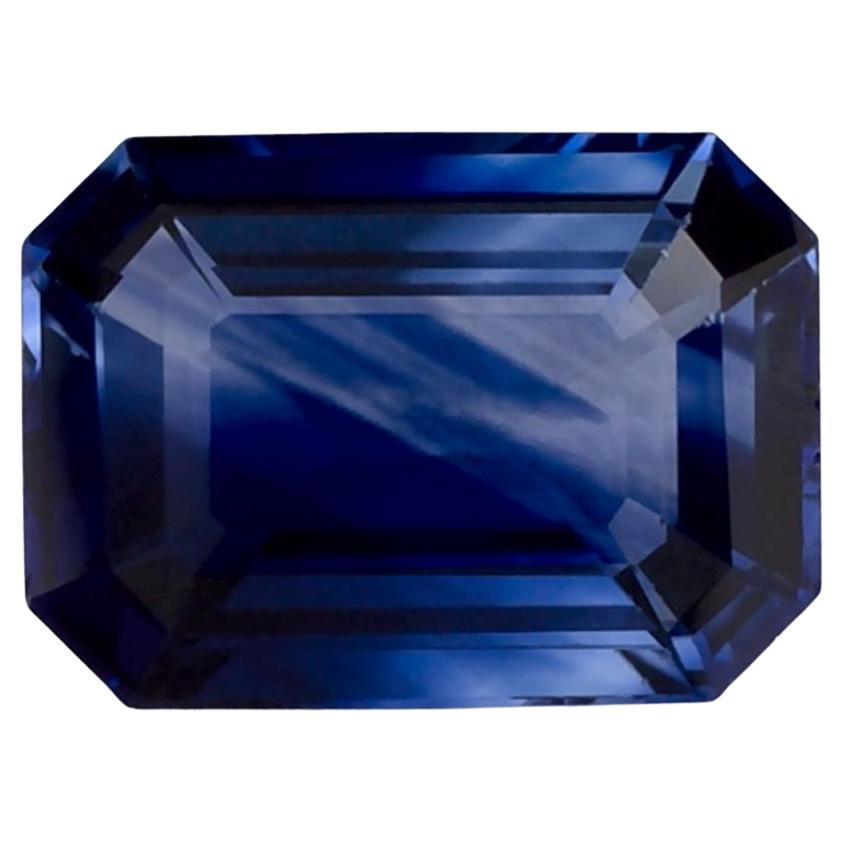 Pierre précieuse taille octogonale saphir bleu 1.14 carat