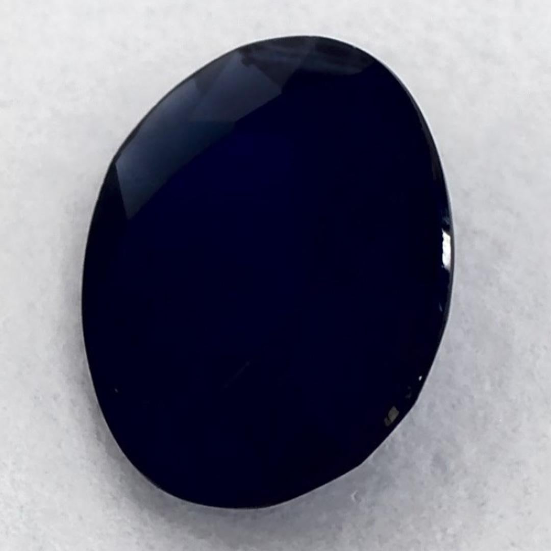 Taglio ovale 1.14 carati di zaffiro blu ovale sfuso in vendita