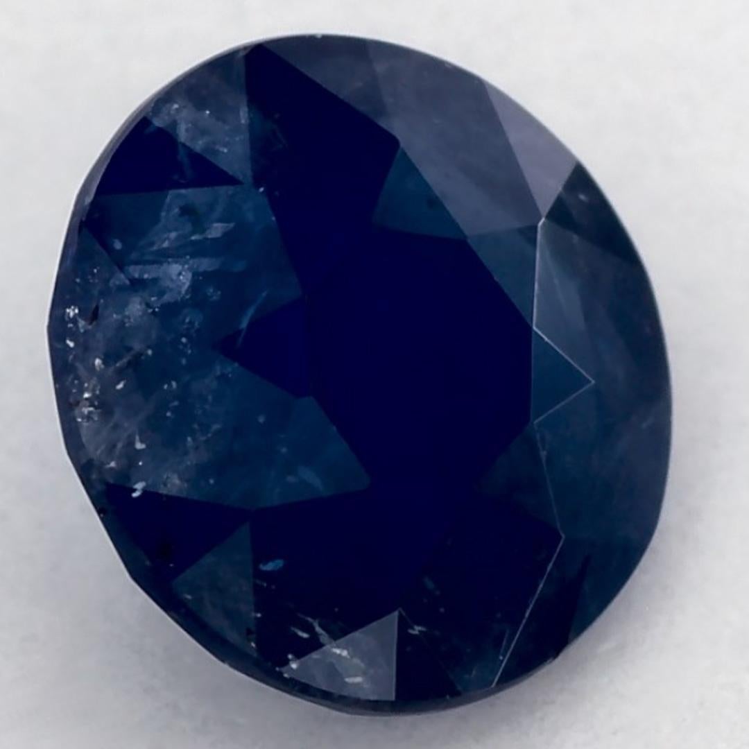 De las mujeres 1.14 ct Zafiro Azul Redondo Gema Suelta en venta