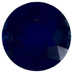 1.14 Karat Blauer runder Saphir, loser Edelstein