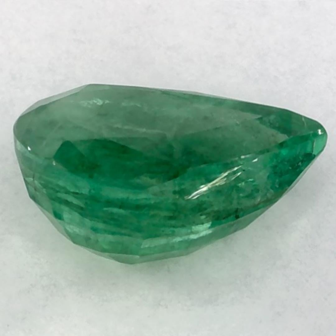 1.14 Ct Emerald Pear Loose Gemstone In New Condition For Sale In Fort Lee, NJ
