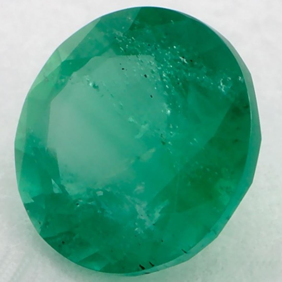 Taille ronde 1.14 Ct Emerald Round Loose Gemstone (pierre précieuse en vrac) en vente