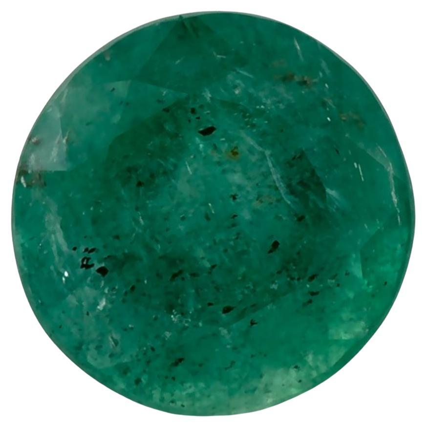 1.14 Ct Emerald Round Loose Gemstone (pierre précieuse en vrac) en vente