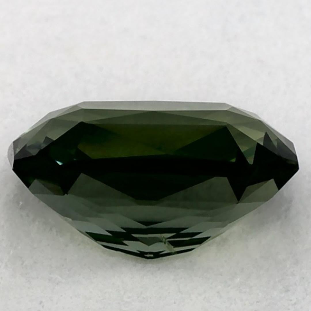 1.14 Ct Green Sapphire Radiant Loose Gemstone In New Condition For Sale In Fort Lee, NJ