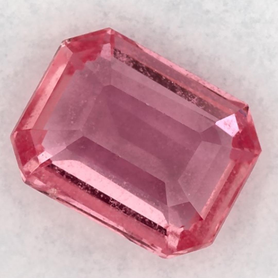 Saphir rose taille octogonale de 1.14 carats Neuf - En vente à Fort Lee, NJ