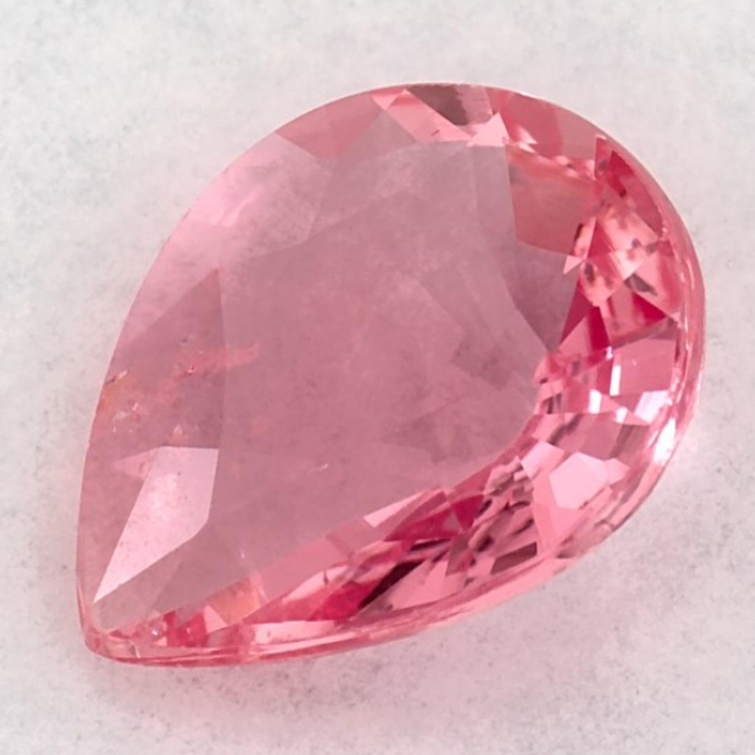 Pear Cut 1.14 Ct Pink Sapphire Pear Loose Gemstone For Sale