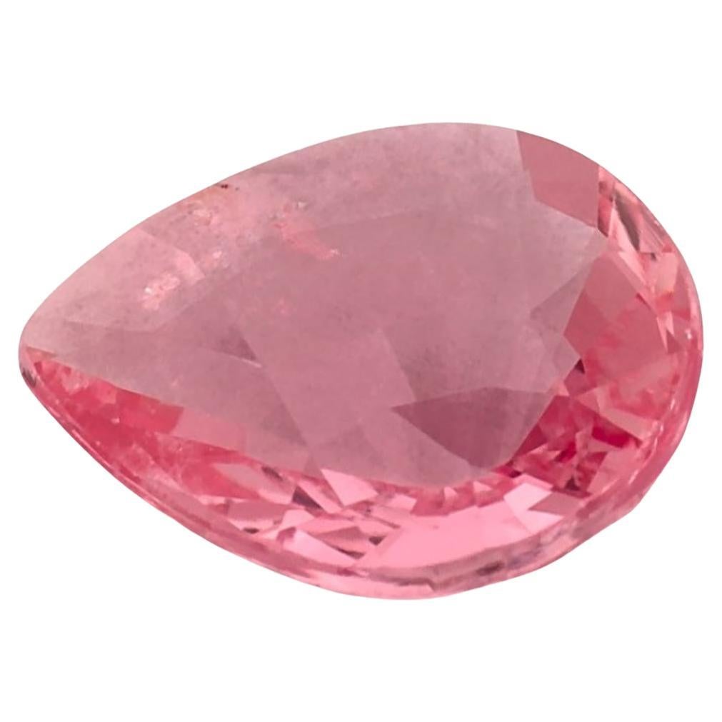 1.14 Ct Pink Sapphire Pear Loose Gemstone For Sale