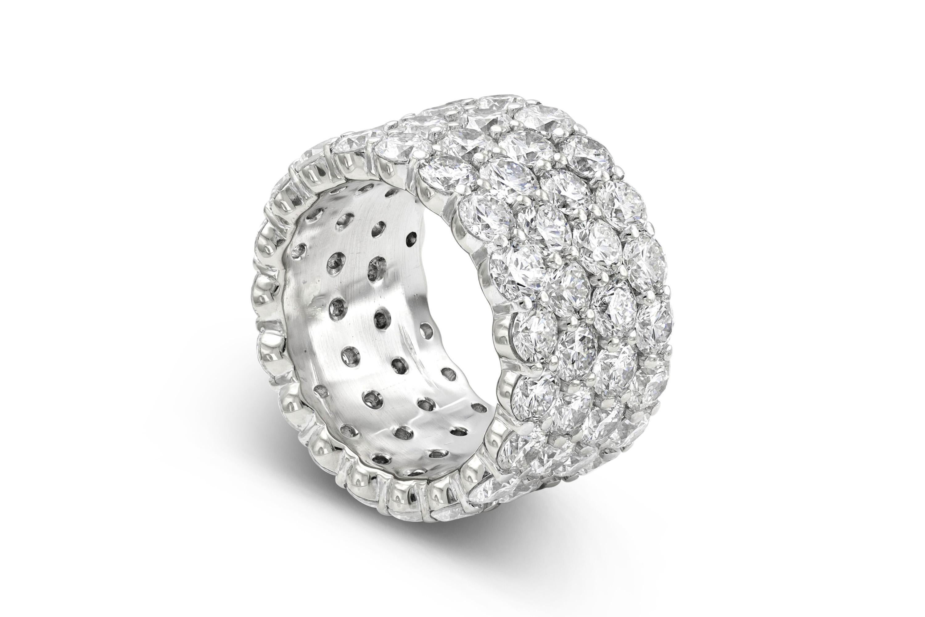 Taille ronde Bandeau large à diamants de 11,40 carats en vente
