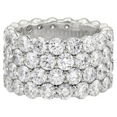 Anillo ancho de diamantes de 11,40 quilates