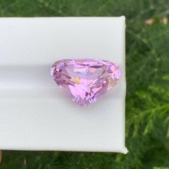 11.40 Carat Natural Loose Pink Kunzite Stone Trilliant Cut Afghan Gemstone