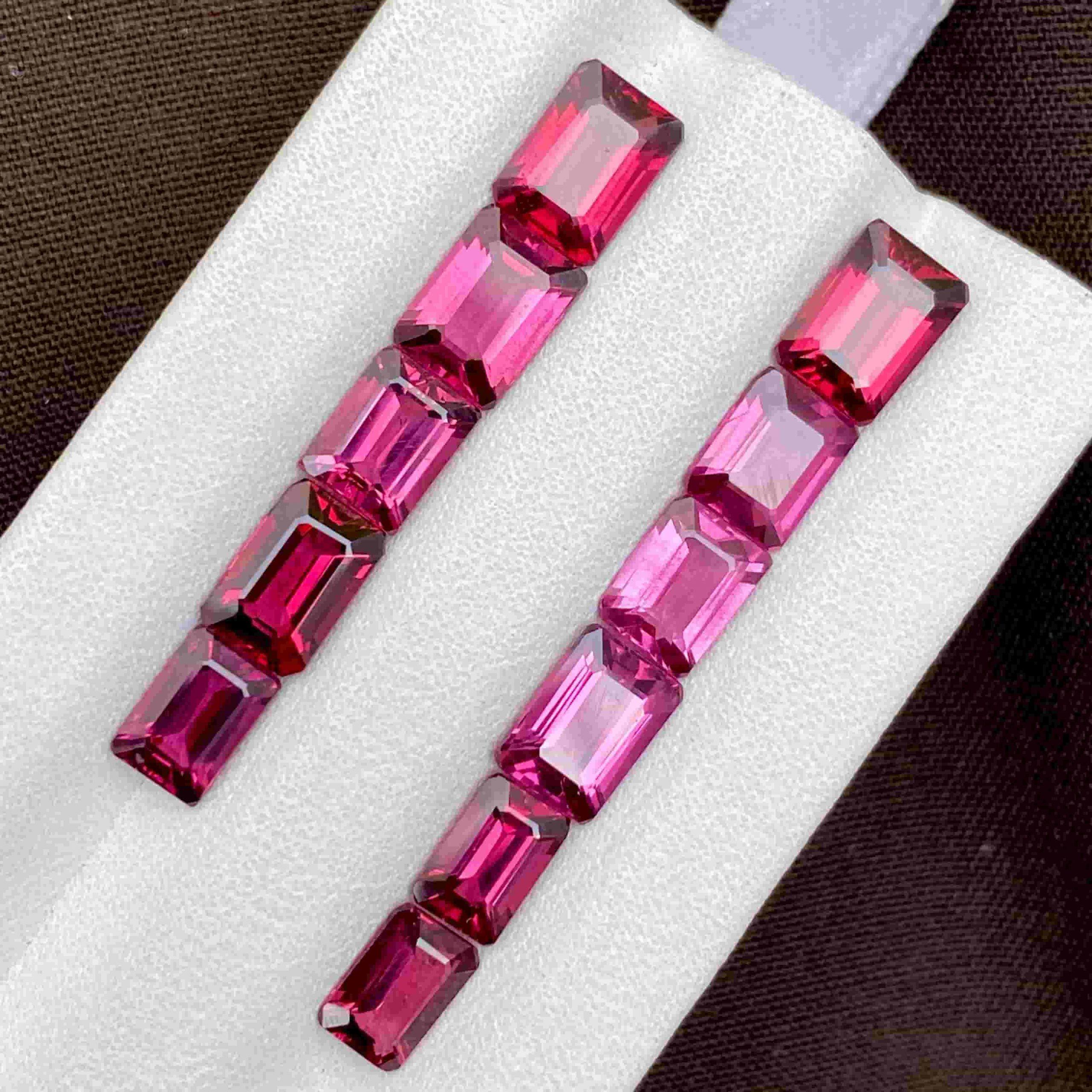 Mixed Cut 11.40 Carats Pink Rhodolite Garnet Lot Natural Gemstones From Africa For Sale
