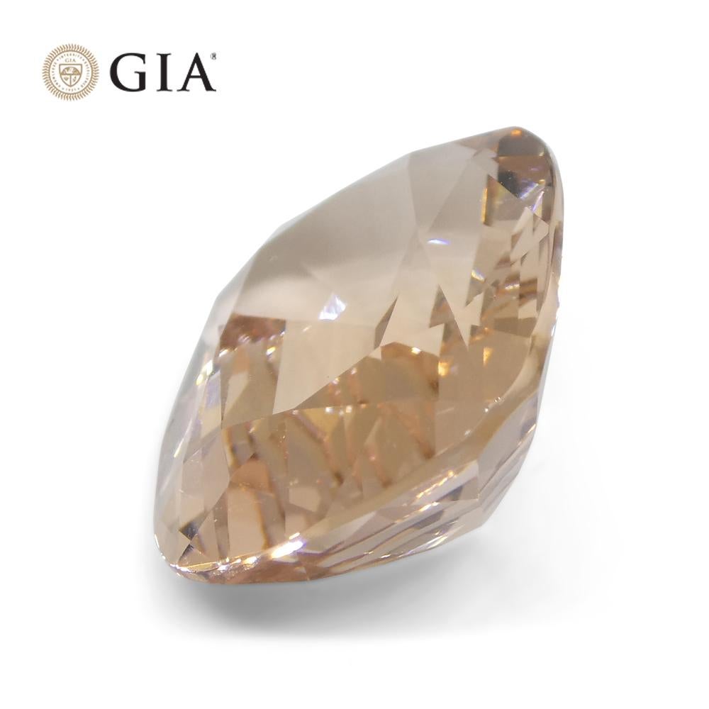 11.42ct Cushion Pinkish Orange Morganite GIA Certified For Sale 6