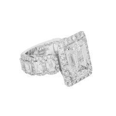 11.43 Carat Emerald Diamond Ring 18K White Gold High Jewellery Supremacy
