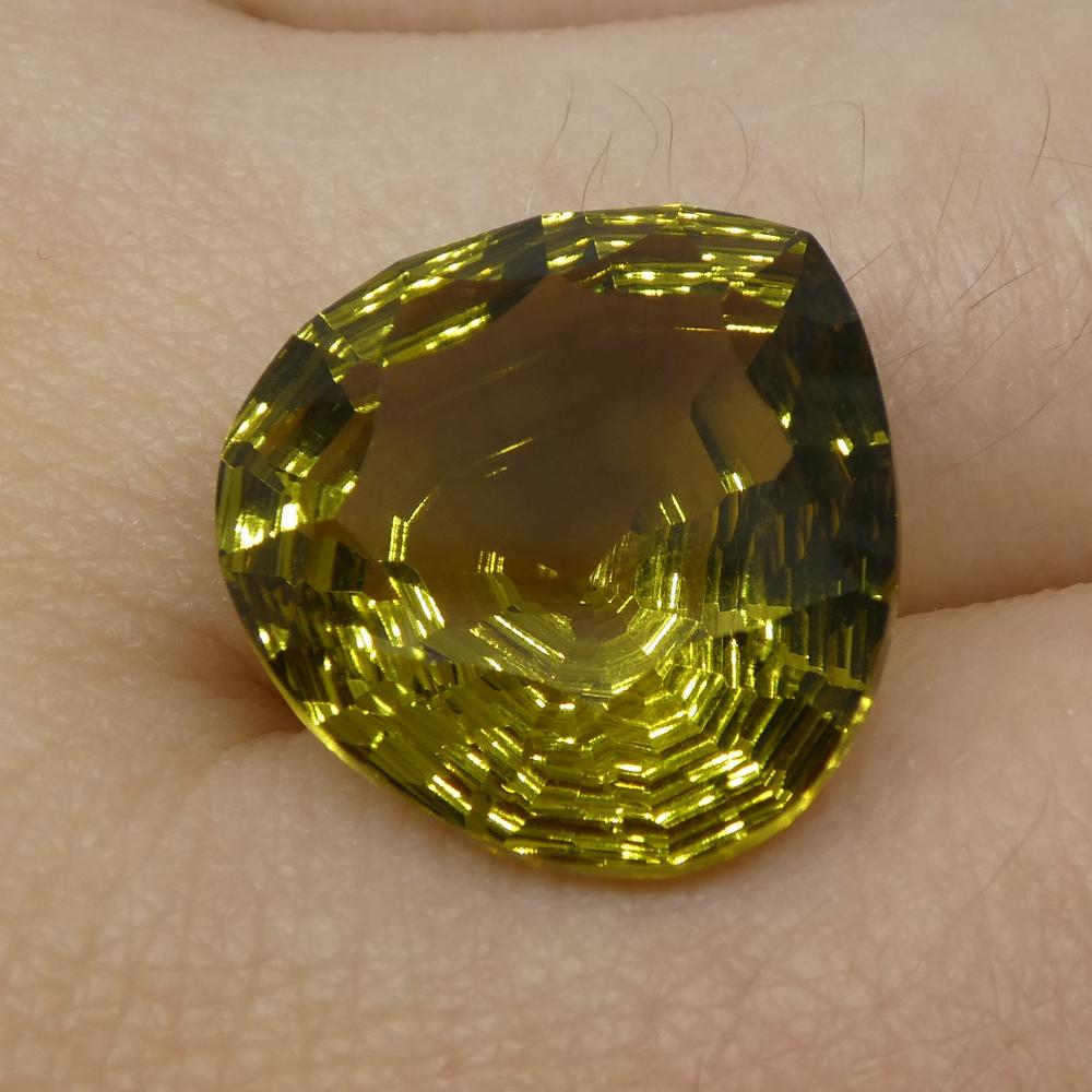 Description:

Gem Type: Lemon Citrine
Number of Stones: 1
Weight: 11.43 cts
Measurements: 15.75x15.60x9mm
Shape: Pear
Cutting Style: Pear Fantasy Cut
Cutting Style Crown: Fantasy Cut
Cutting Style Pavilion: Fantasy Cut
Transparency: