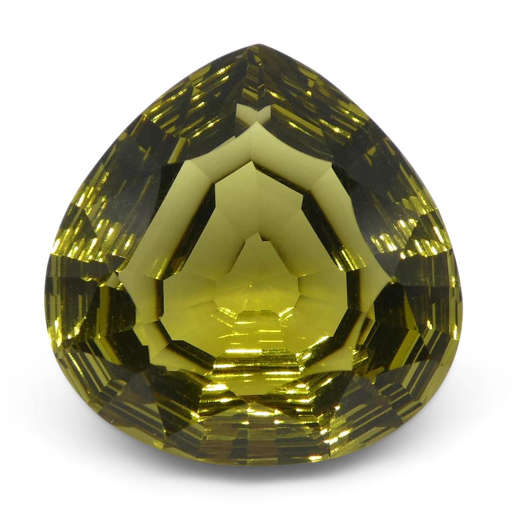11.43ct Pear Lemon Citrine Fantasy/Fancy Cut In New Condition For Sale In Toronto, Ontario