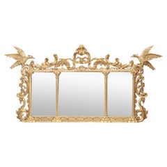 Early 19th Century Irish Gilt Compartmental Overmantel Mirror with Ho-Ho