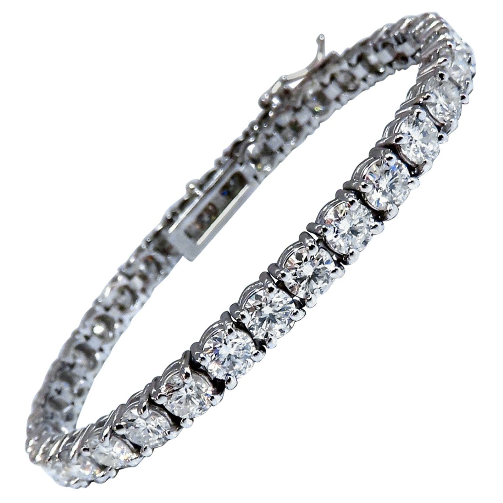Bracciale tennis con diamanti naturali da 11,45 carati, in oro 14 carati, modello Classic Riviera*