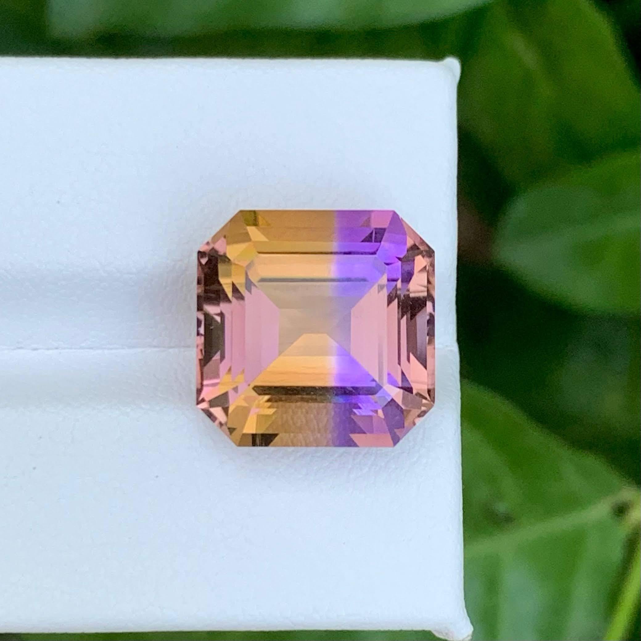 Poids 11,45 carats 
Dimensions 13,5x13,5x9,6mm
Traitement Aucun 
Origine  Brésil 
Clarity Loup Clean 
Forme Coupe Asscher 





Cette amétrine bicolore naturelle en vrac de 11,45 carats est une pierre précieuse rare et exquise provenant des mines