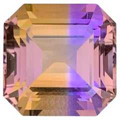 11.45 Carat Natural Loose Bi Color Ametrine Asscher Cut Brazilian Gemstone (pierre précieuse brésilienne)