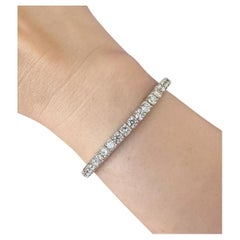Bracciale tennis stretch con diamanti da 11,45 carati totali in oro bianco 14k