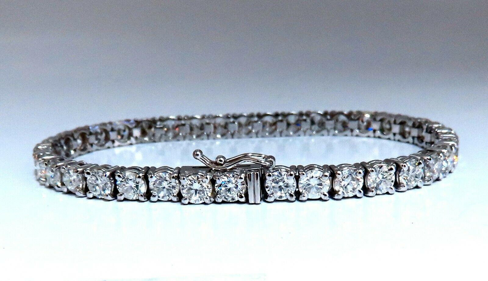 da uomo o donna Bracciale tennis con diamanti naturali da 11,45 carati in oro 14 carati Riviera classica in vendita