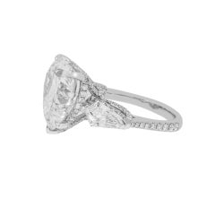 11.46 Carat Heart Shape Diamond Ring Brilliant White 18K Gold