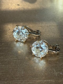 11.46 TW CTS. A Well Matched Pair of Old European Cut Diamond Ear Clips 11.46 TW CTS. A Well Matched Pair of Old European Cut Diamond Ear Clips