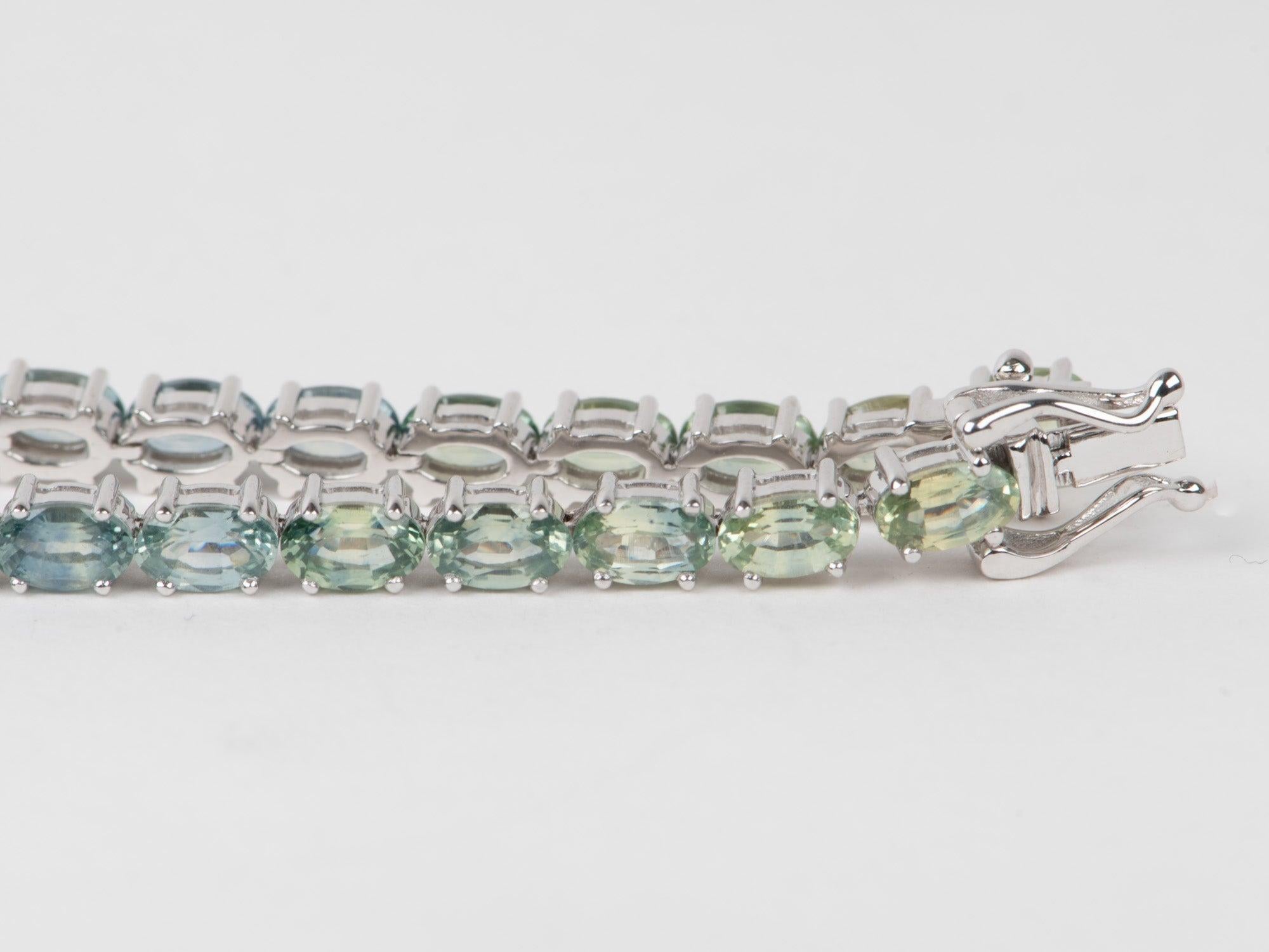 Bracciale con zaffiro Montana 11,46ctw Ombre in oro 14K 7
