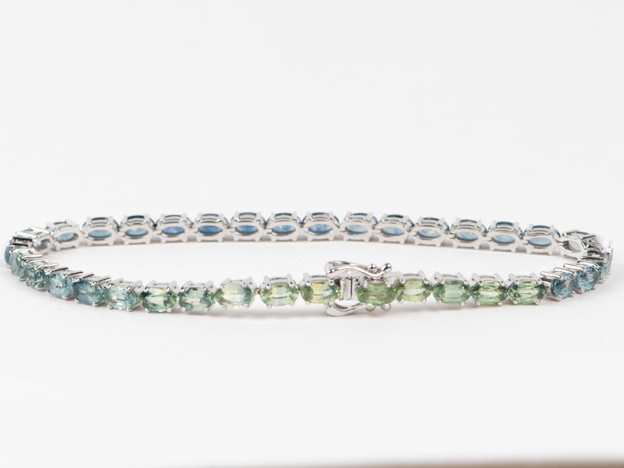 Bracciale con zaffiro Montana 11,46ctw Ombre in oro 14K 7
