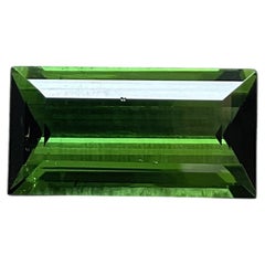11.47 carats nigeria green tourmaline Top Quality baguette Cut stone natural Gem