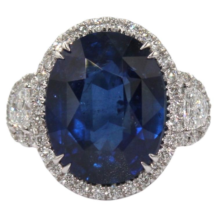 11.49 Carat Sapphire Diamond Ring