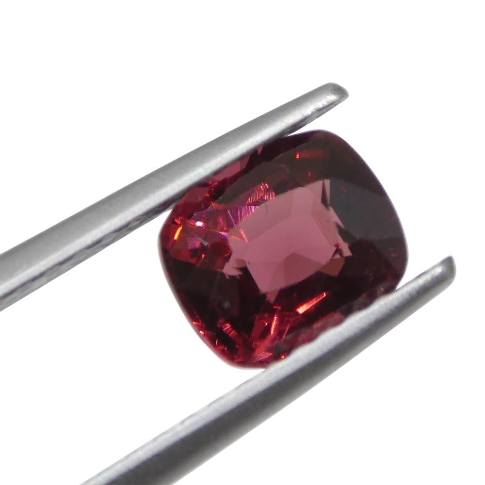 1.14ct Cushion Red Spinel from Sri Lanka In New Condition For Sale In Toronto, Ontario