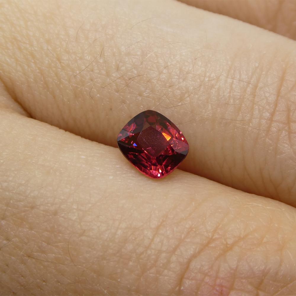 Women's or Men's 1.14ct Cushion Red Spinel from Sri Lanka For Sale