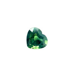 1.14ct Natural Green Sapphire GRA Certified Untreated Heart Cut Gem 6.7x6mm