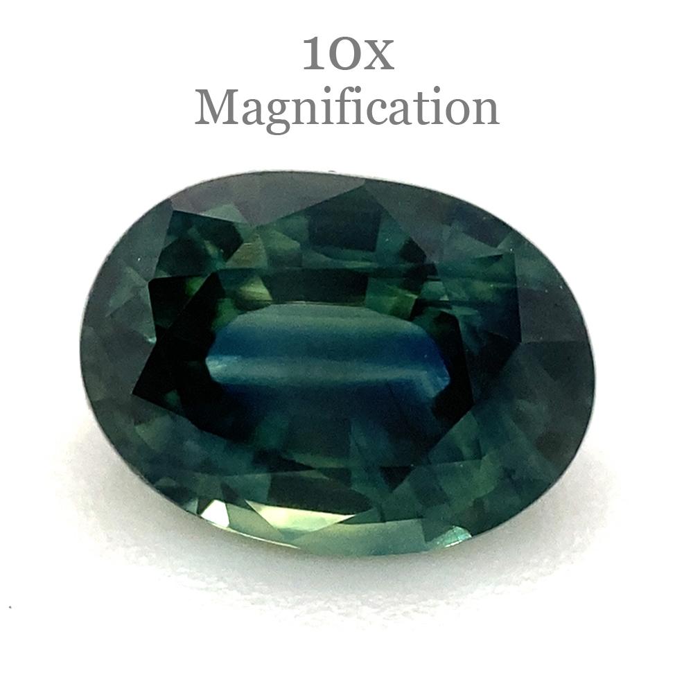 1.14ct Oval Teal Blue Sapphire from Australia Unheated For Sale 4