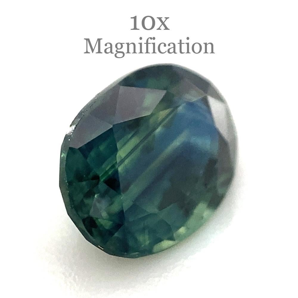 1.14ct Oval Teal Blue Sapphire from Australia Unheated For Sale 6