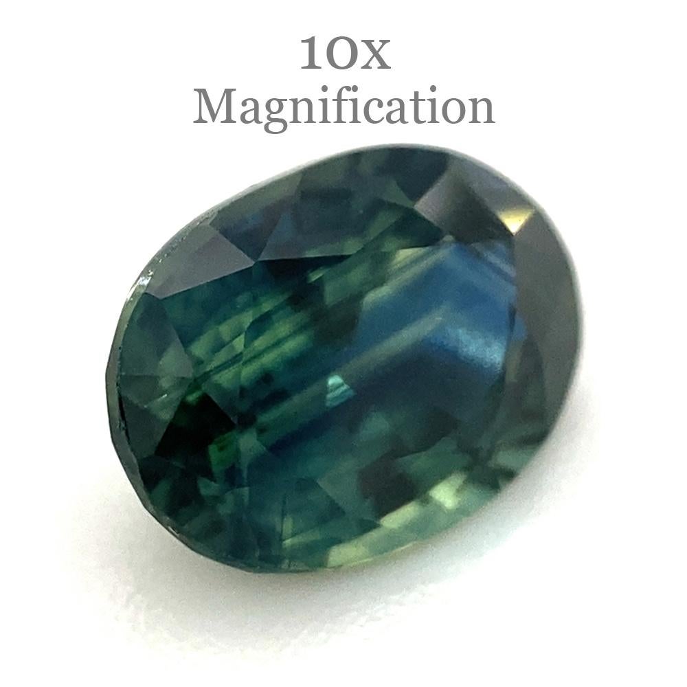 1.14ct Oval Teal Blue Sapphire from Australia Unheated For Sale 8