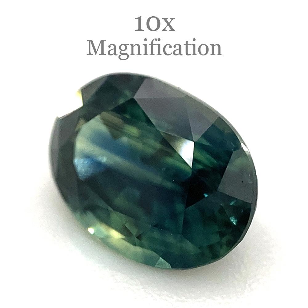 1.14ct Oval Teal Blue Sapphire from Australia Unheated For Sale 3