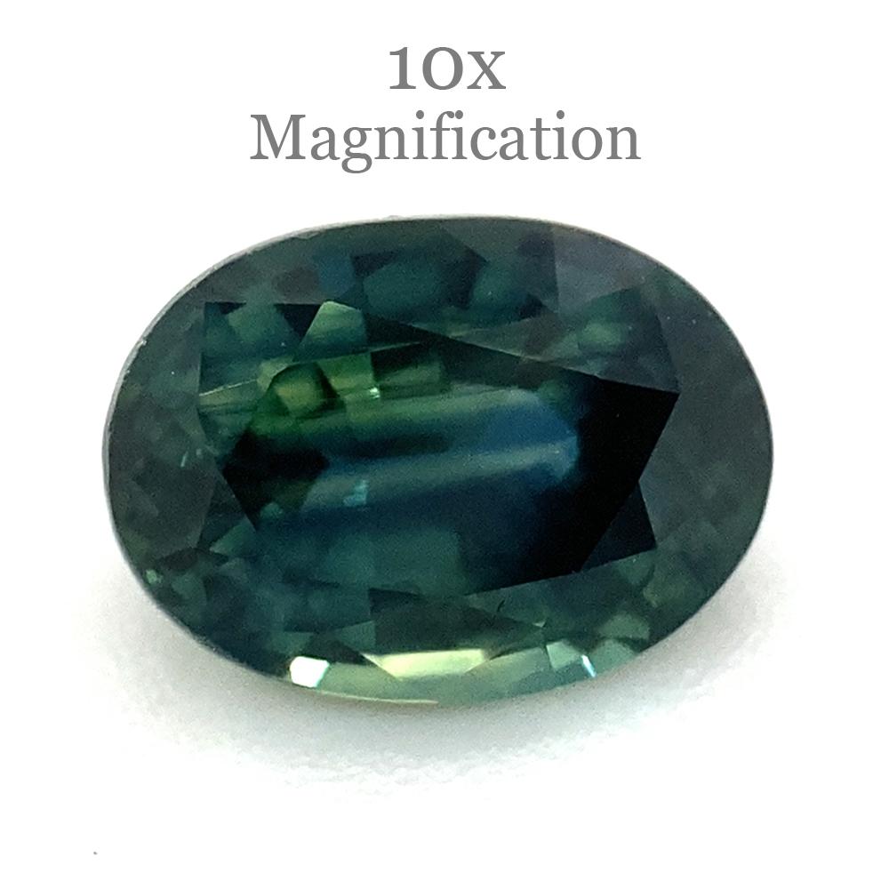 1.14ct Oval Teal Blue Sapphire from Australia Unheated In New Condition For Sale In Toronto, Ontario
